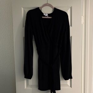 Princess Polly Classic Black Long Sleeve Dress